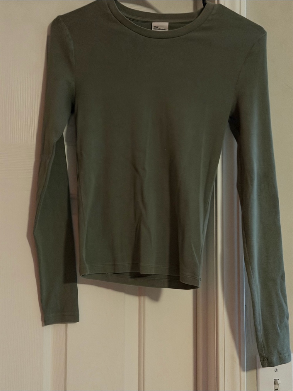 TNA Olive Green Long Sleeve Crewneck Tee